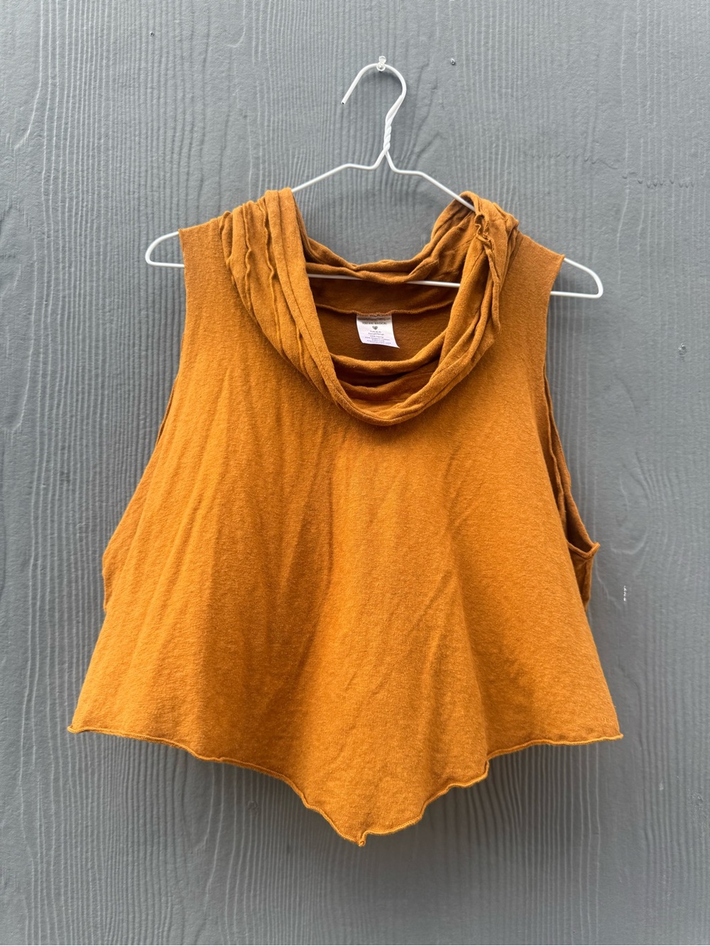 Damselfly Organic Clothing Devi Crop Top in Pumpkin Size XS/SM